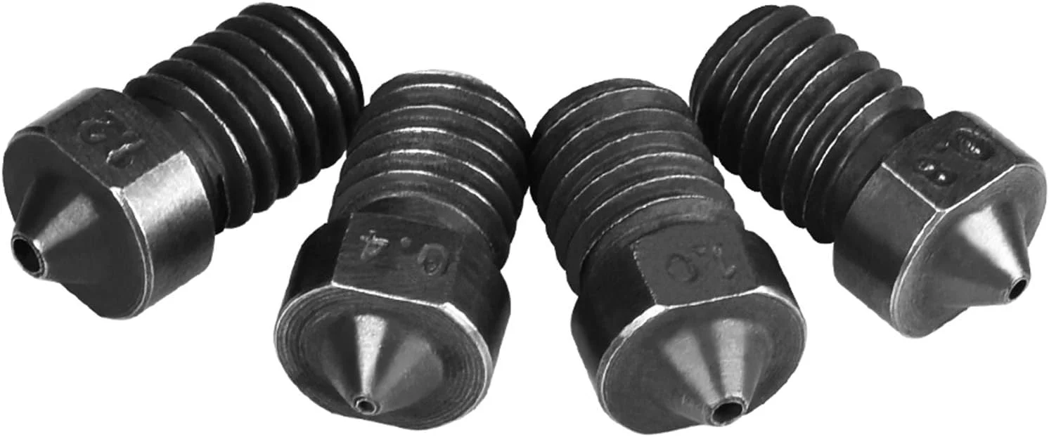 نازل، نازل پرینتر، نازل های برنجی، 1 عدد نازل فولادی سخت شده با رزوه M6 قطر 0.4 1.5 میلی متر برای اکسترودر پرینتر سه بعدی فیلامنت 1.75 میلی متری، قطر نازل 1.2 میلی متر (رنگ: برای فیلامنت 1.75 میلی متری، اندازه: نازل)