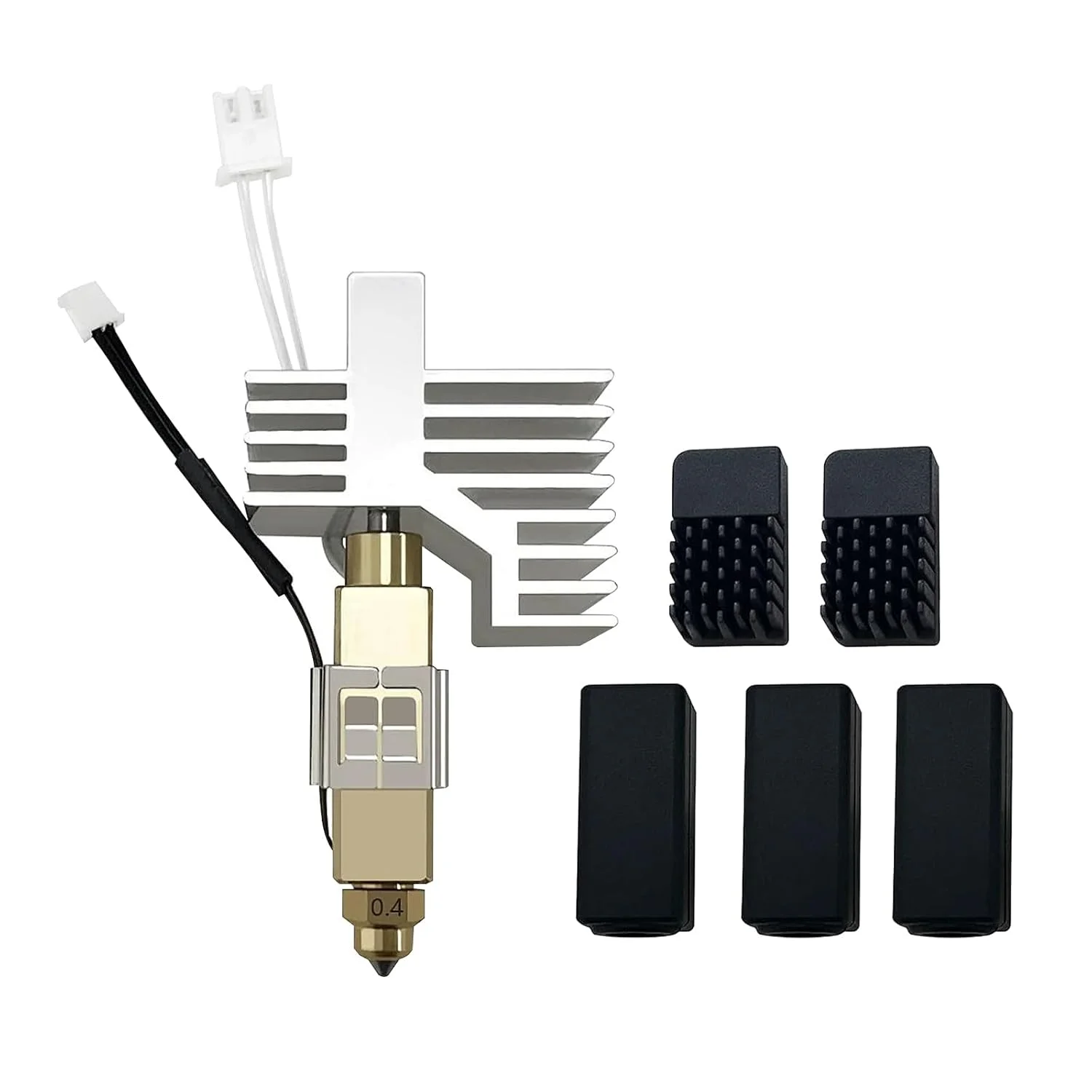 یک ست هات‌اند سرامیکی فولاد سخت شده 0.4 میلی‌متری برای هات‌اند کربنی Centauri، اکسترودر سرامیکی ارتقا یافته، جایگزینی پرینتر سه بعدی با 3 جوراب سیلیکونی اضافی و 2 برس نازل