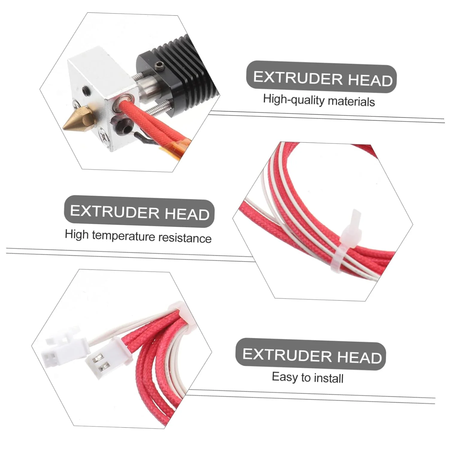 کیت هات‌اند پرینتر GLEAVI مقاوم در برابر دمای بالا، لوازم جانبی اکسترودر با طراحی سازگار با Anet، عملکرد حرارتی و پایداری بهبود یافته