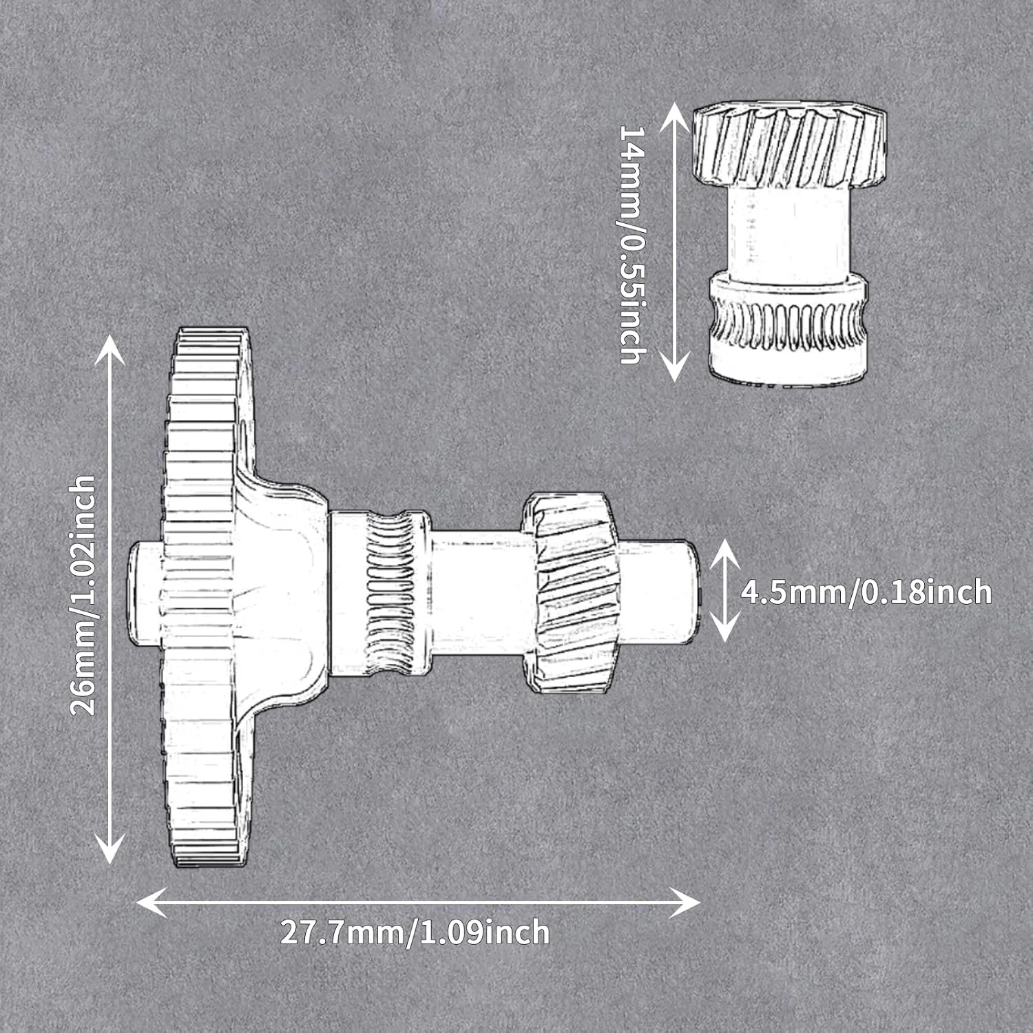 کیت ارتقاء دنده FYSETC Sherpa Mini R2 - جایگزینی دنده اکسترودر با پوشش نانو: قطعه اکستروژن دنده دوگانه مارپیچ فولادی سخت شده یکپارچه، لوازم جانبی اکسترودر درایو مستقیم با طراحی شفت یک تکه