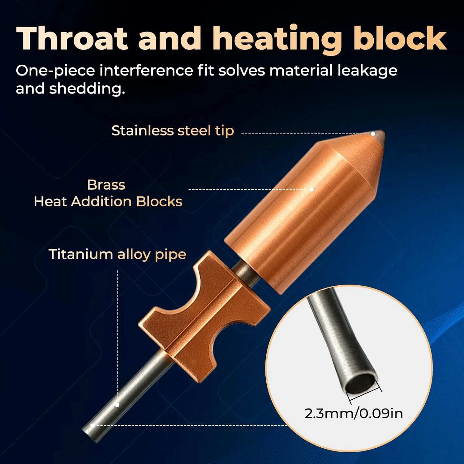 دو عدد نازل هات‌اند یکپارچه 0.4 میلی‌متری ارتقا یافته برای فلش‌فروج AD5X، نازل Adventurer 5X، لوازم جانبی پرینتر سه بعدی، کیت نازل هات‌اند جداشدنی سریع، به همراه 3 عدد جوراب سیلیکونی اضافی + 3 عدد برس نازل