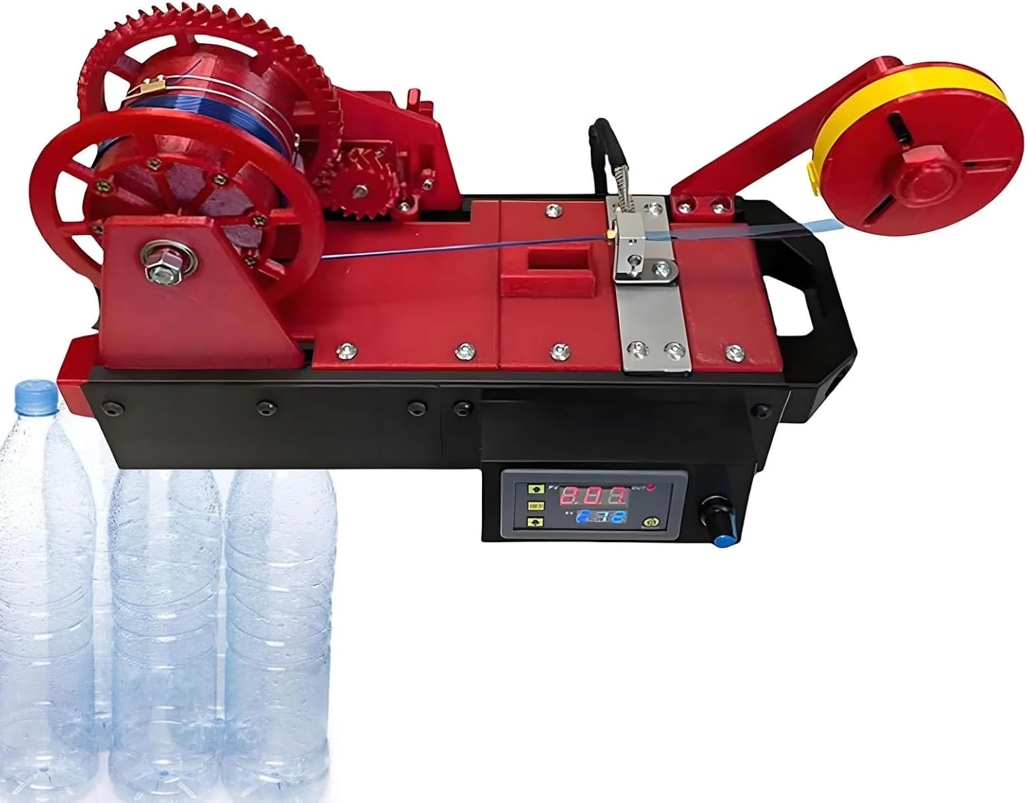 دستگاه تولید کننده فیلامنت رومیزی، اکسترودر فیلامنت رومیزی برای چاپ سه بعدی، اکسترودر چاپگر سه بعدی، اکسترودر بطری پلاستیکی، بازیافت کننده بطری پت برای خانواده ها - قرمز