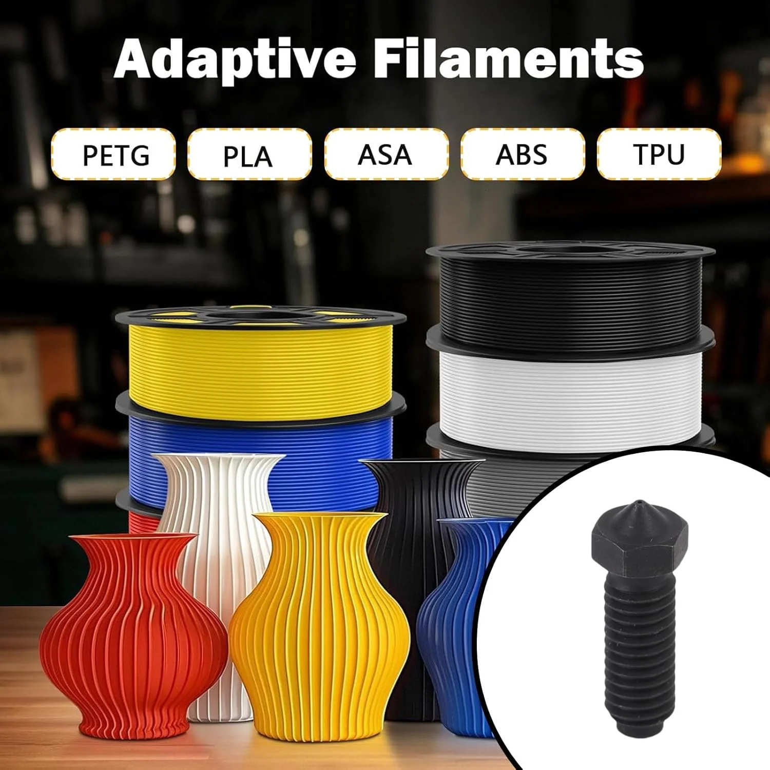 کیت نازل پرینتر سه بعدی FOSA شامل 10 عدد، نازل اکسترودر پرینتر سه بعدی جایگزین برای Kobra 3 3 Combo S1 S1 Combo (0.4mm)