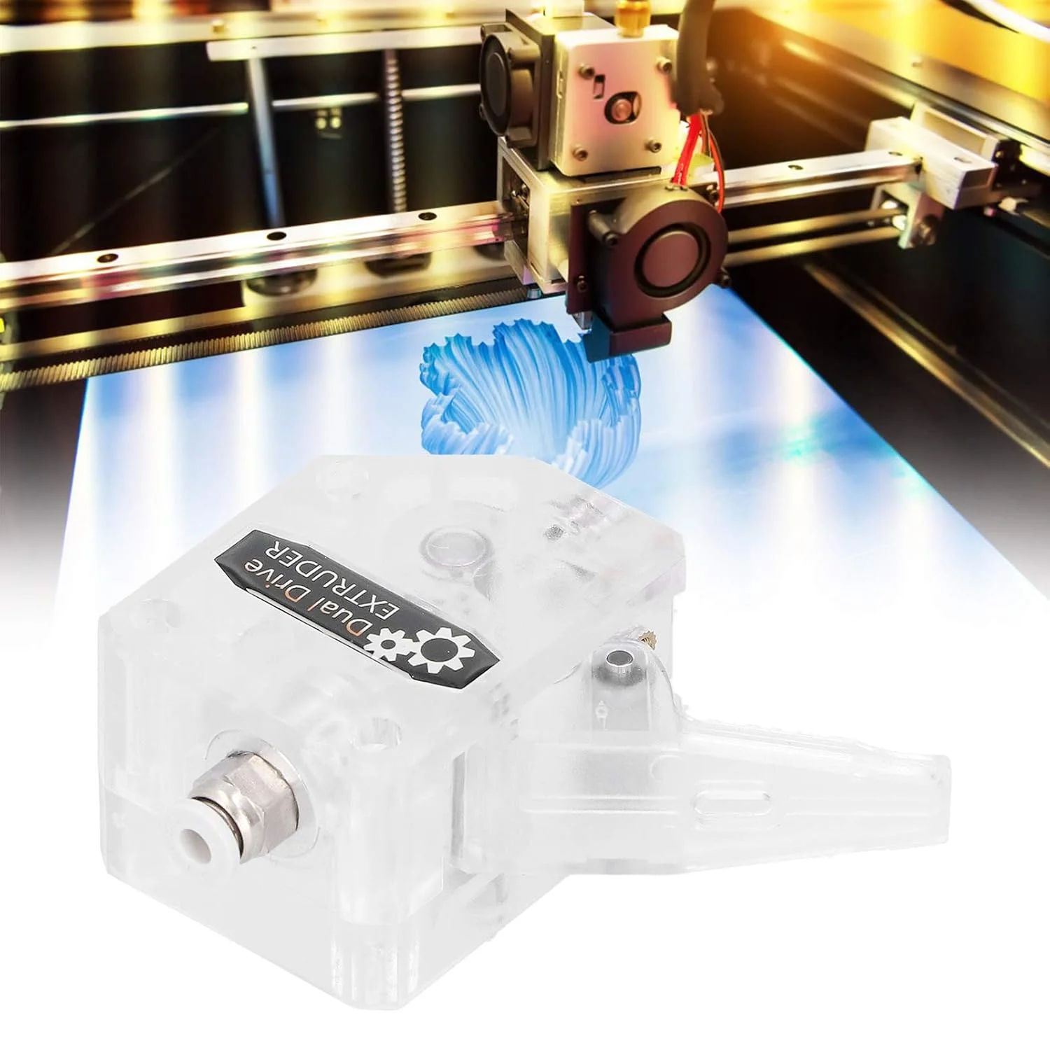 کیت اکسترودر پرینتر سه بعدی، لوازم جانبی کاهنده نرم شفاف، چرخ دنده محرک برای CR10 Ender 3 pro، دستگاه تنظیم دقیق فشار، پشتیبانی از مواد مصرفی 1.75 میلی متری