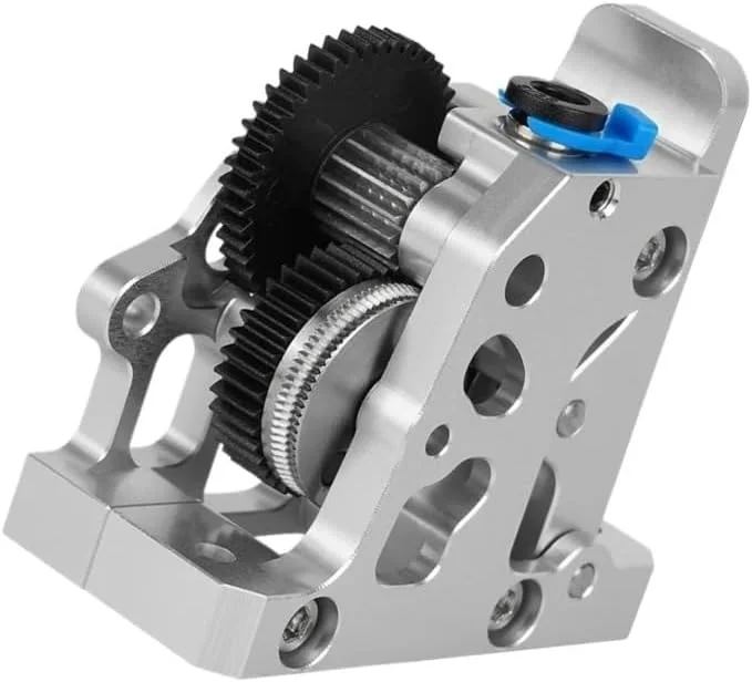 اکسترودر HGX LITE، اکسترودر دنده دوبل، دنده کاهنده فولادی سخت، موتور پرسرعت، قطعات پرینتر سه بعدی سازگار با CR10 CR 10S Ender3 V2 VORON (نقره ای به همراه موتور)