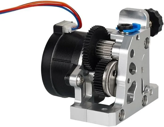 اکسترودر HGX LITE، اکسترودر دنده دوبل، دنده کاهنده فولادی سخت، موتور پرسرعت، قطعات پرینتر سه بعدی سازگار با CR10 CR 10S Ender3 V2 VORON (نقره ای به همراه موتور)