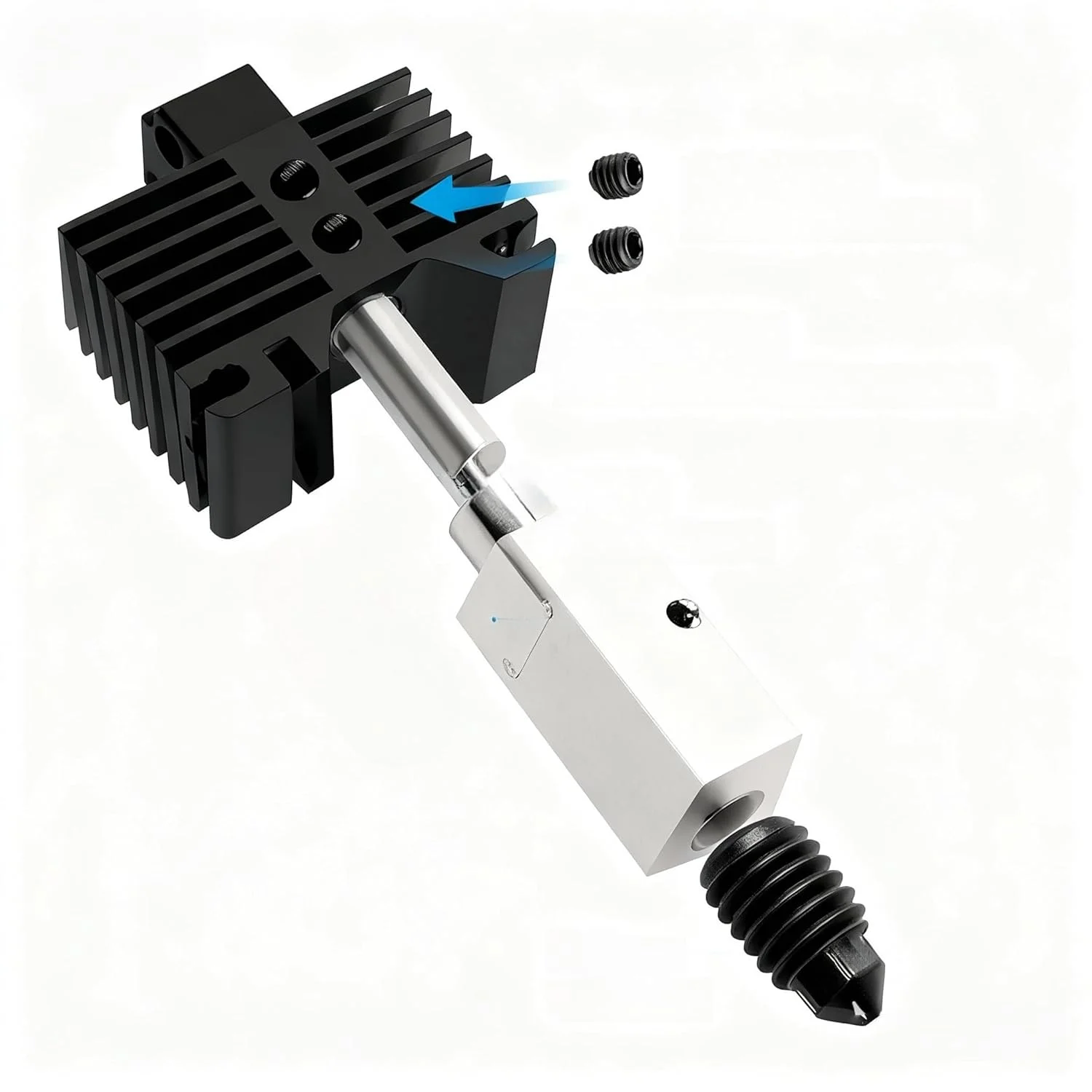 2 عددی کیت اکسترودر و هد چاپ P1P مناسب پرینترهای سه بعدی Bambu Lab P1P/P1S، دارای نازل فولادی سخت کاری شده 0.4 میلی متری، سرعت بالا و بلوک حرارتی اکسترودر