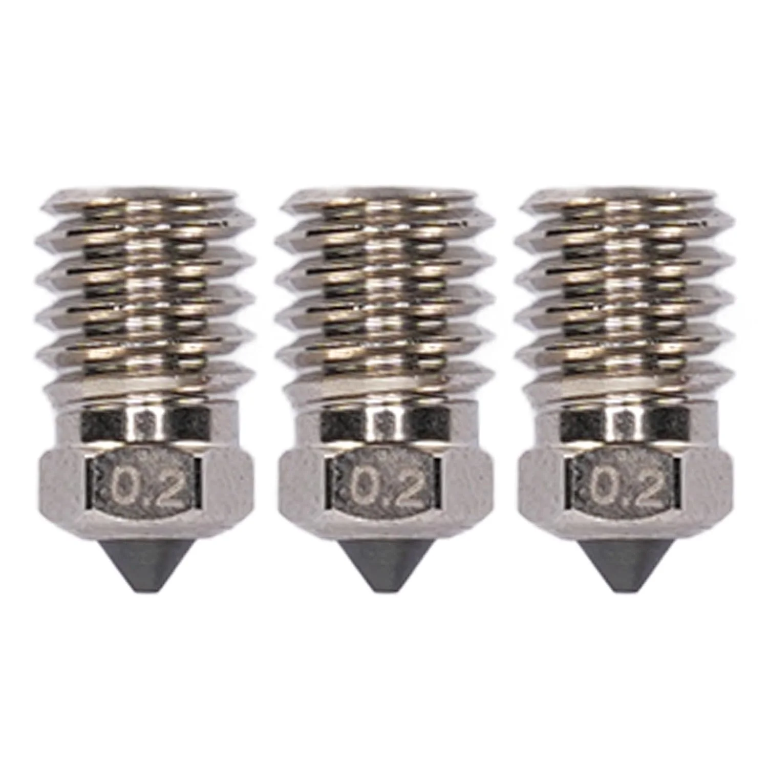 نازل های اکسترودر هات اند، نازل های فولادی سخت کاری شده با جریان بالا، جایگزین برای پرینتر سه بعدی آزمایشگاهی (0.2 میلی متر)