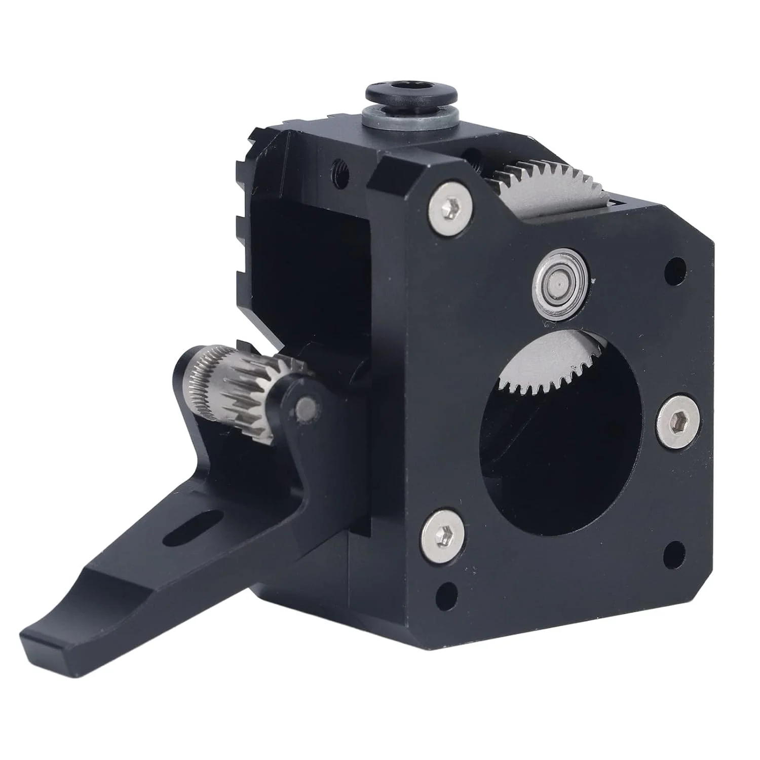 کیت اکسترودر پرینتر سه بعدی تمام فلزی با دو چرخ دنده، سیستم اکستروژن قدرتمند، سازگاری با انواع فیلامنت، چاپ دقیق برای Mk8 Anet A8 CR10 Prusa I3 Mk3 Ender 3 مشکی (راست دست)