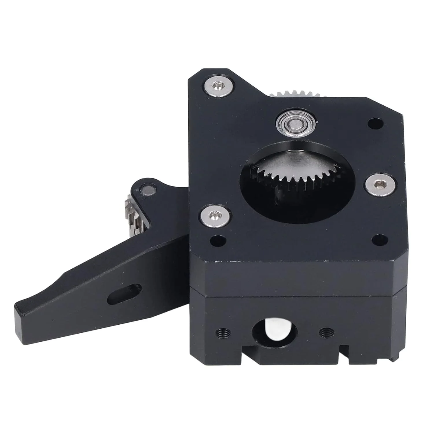 کیت اکسترودر پرینتر سه بعدی تمام فلزی، درایور 2 چرخ دنده، لوازم جانبی ارتقاء با عملکرد بالا برای Mk8 Anet A8 CR10 Prusa I3 Mk3 Ender 3 فولاد سخت شده مشکی (دست راست)