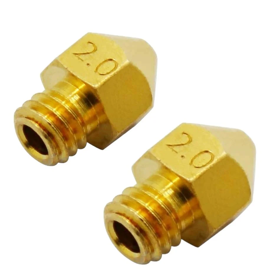 نازل اکسترودر MK10 M7 با قطر 0.2 میلی‌متر و 4 عدد (2 نازل و 2 لوله) - برای پرینترهای سه بعدی Wanhao FlashForge Creator Pro QIDI Technology و غیره، قطعات جایگزین تعمیر...