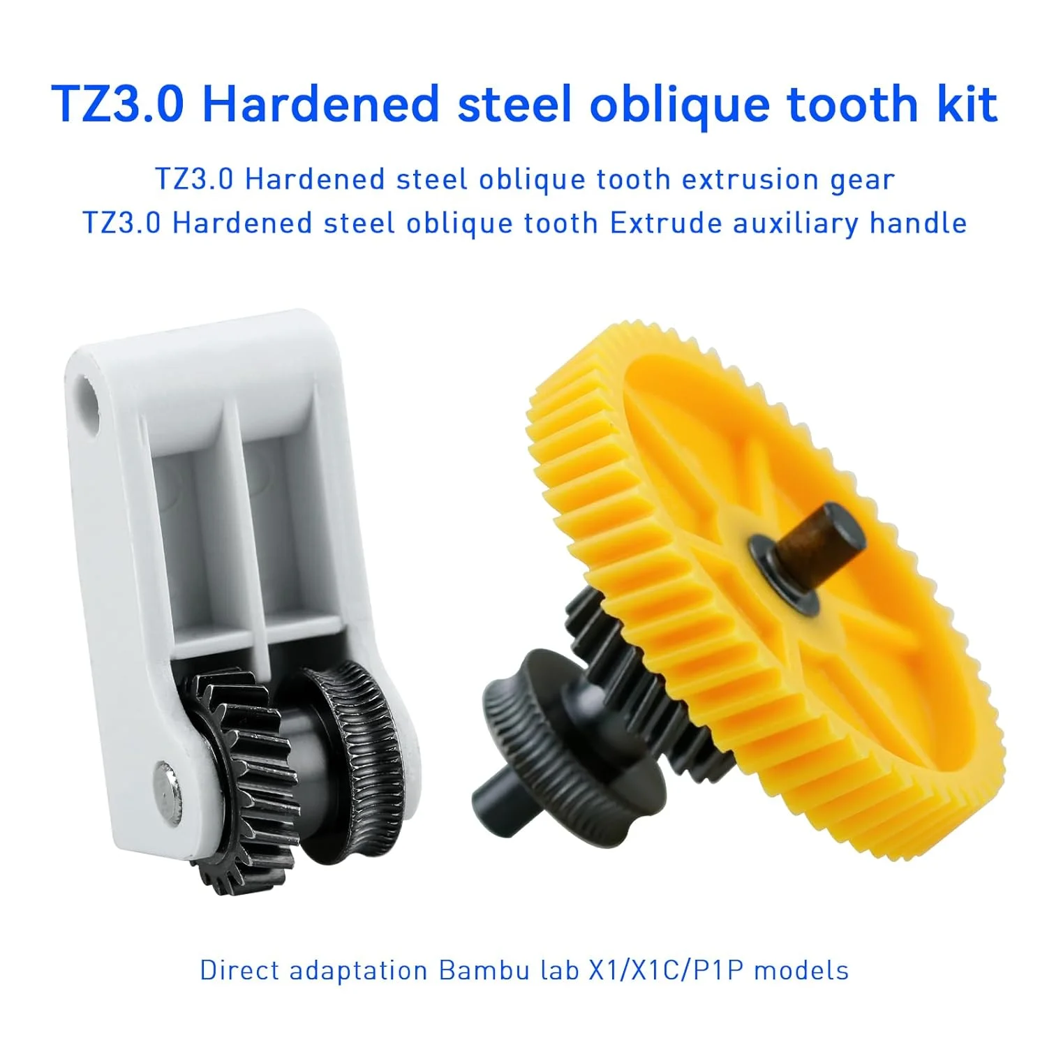 ارتقاء اکسترودر تمام فلزی هات‌اند p1s، کیت دسته دنده حلزونی، با مونتاژ دسته قالب‌گیری تزریقی، دنده اکسترودر درایو مستقیم سازگار با پرینتر سه بعدی Bambu lab X1, X1Carbon P1, P1P, P1S