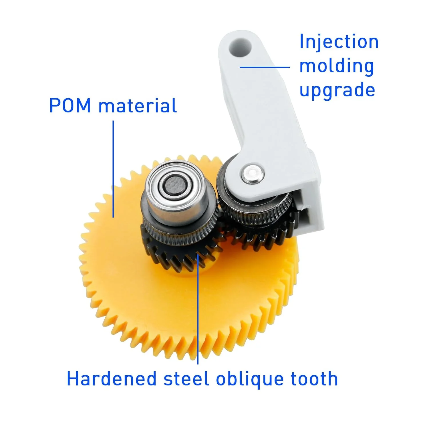 ارتقاء اکسترودر تمام فلزی هات‌اند p1s، کیت دسته دنده حلزونی، با مونتاژ دسته قالب‌گیری تزریقی، دنده اکسترودر درایو مستقیم سازگار با پرینتر سه بعدی Bambu lab X1, X1Carbon P1, P1P, P1S
