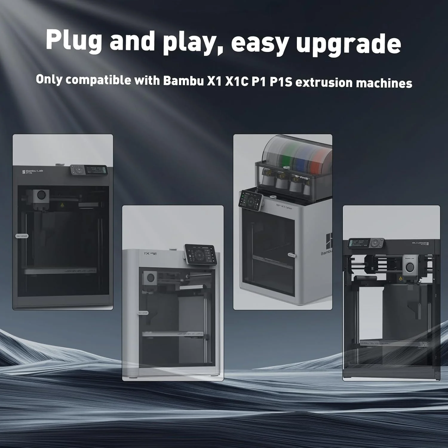 کیت اکسترودر فلزی بامبو لب X1 P1، پوسته اکسترودر سبک وزن CNC فلزی توخالی برای سری Bamboo Lab X1/P1، پرینتر سه بعدی با دنده دوگانه اکستروژن فولادی سخت شده برای افزایش نیروی اکستروژن