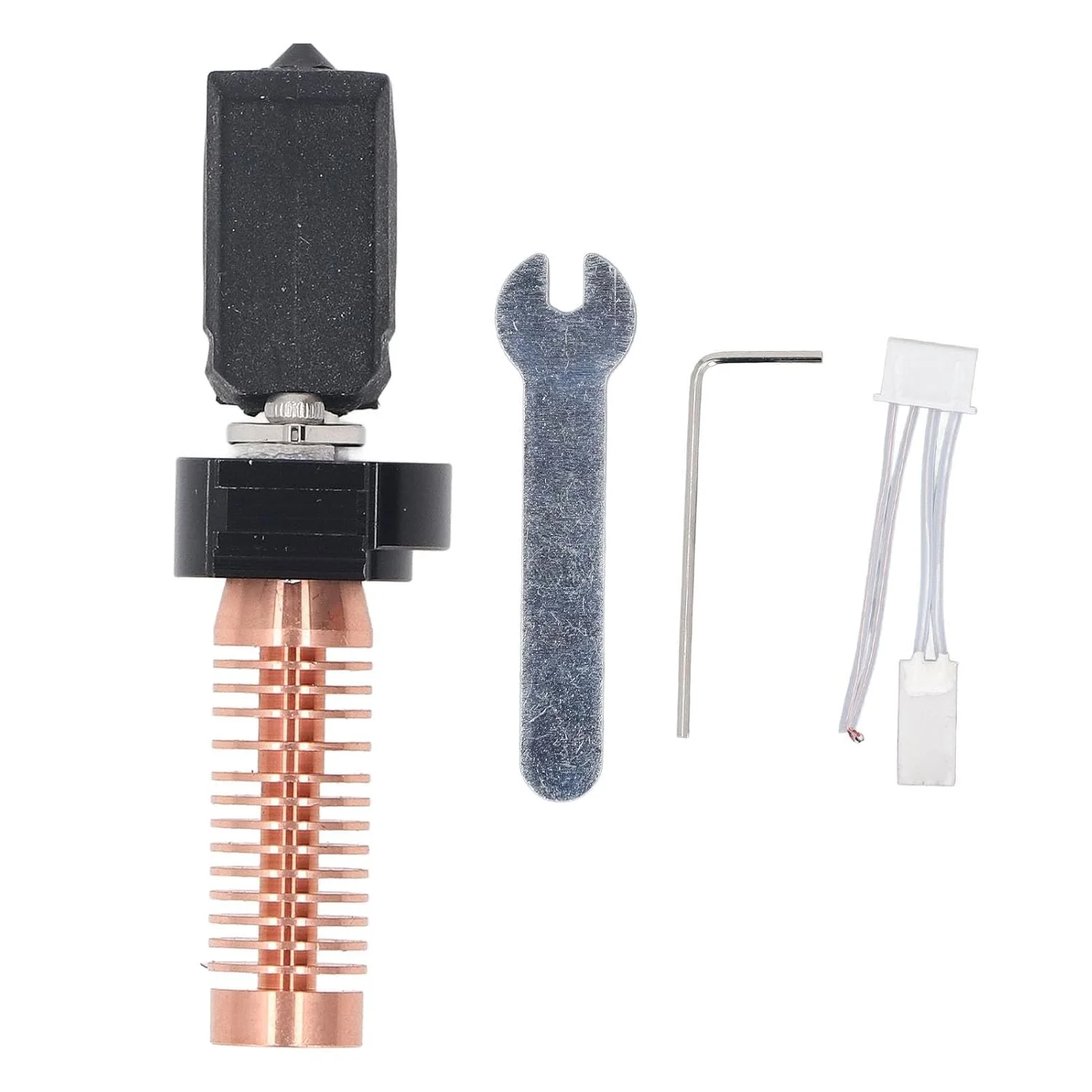 کیت هات اند اکسترودر با نازل فولادی سخت شده 0.4 میلی متری، بلوک حرارتی و هیت بریک، نازل قابل تعویض با نرخ بالا، طراحی یکپارچه و نصب بدون آسیب برای پرینتر سه بعدی AD5M