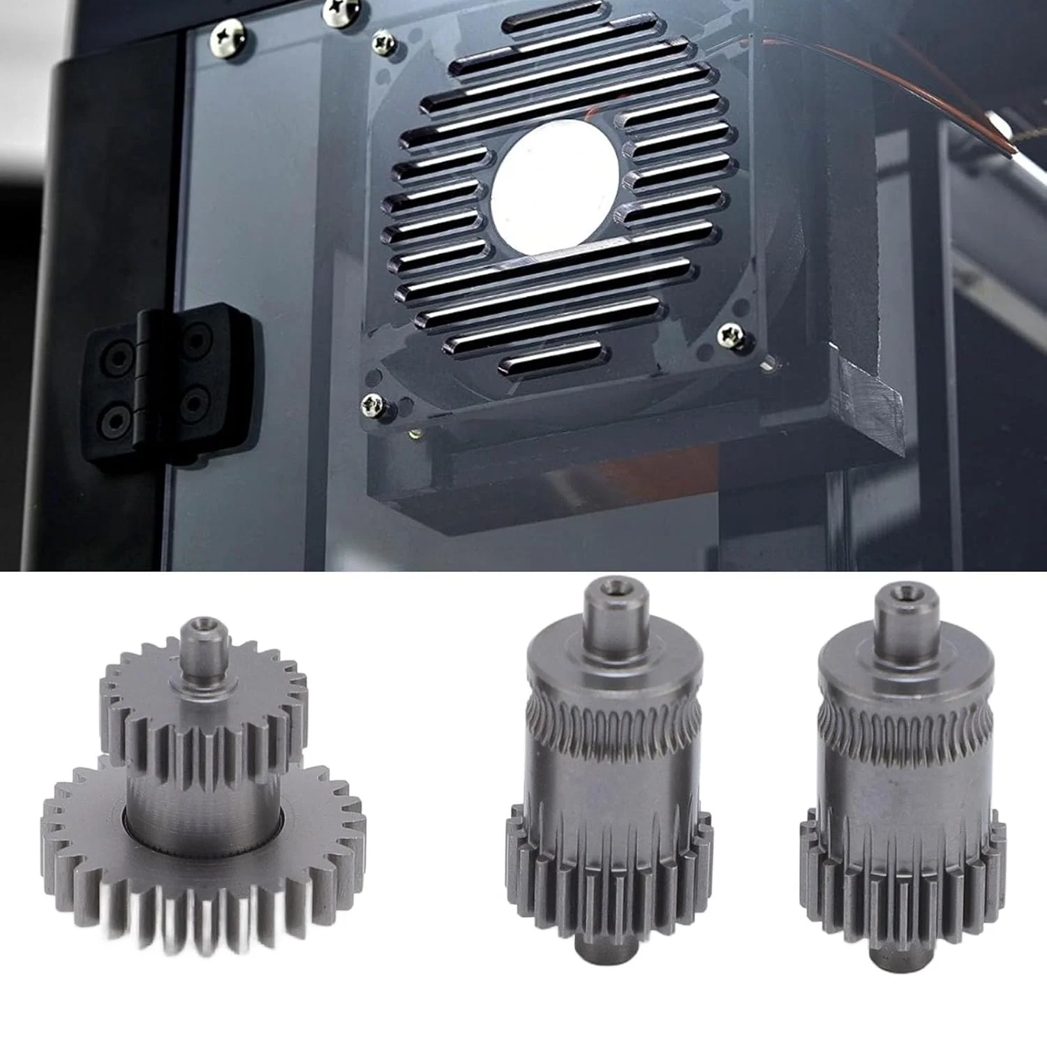 مجموعه چرخ دنده اکسترودر تمام فلزی فولاد سخت شده جایگزین مستقیم برای پرینترهای سه بعدی سری Raise3D Pro2 Pro3 E2