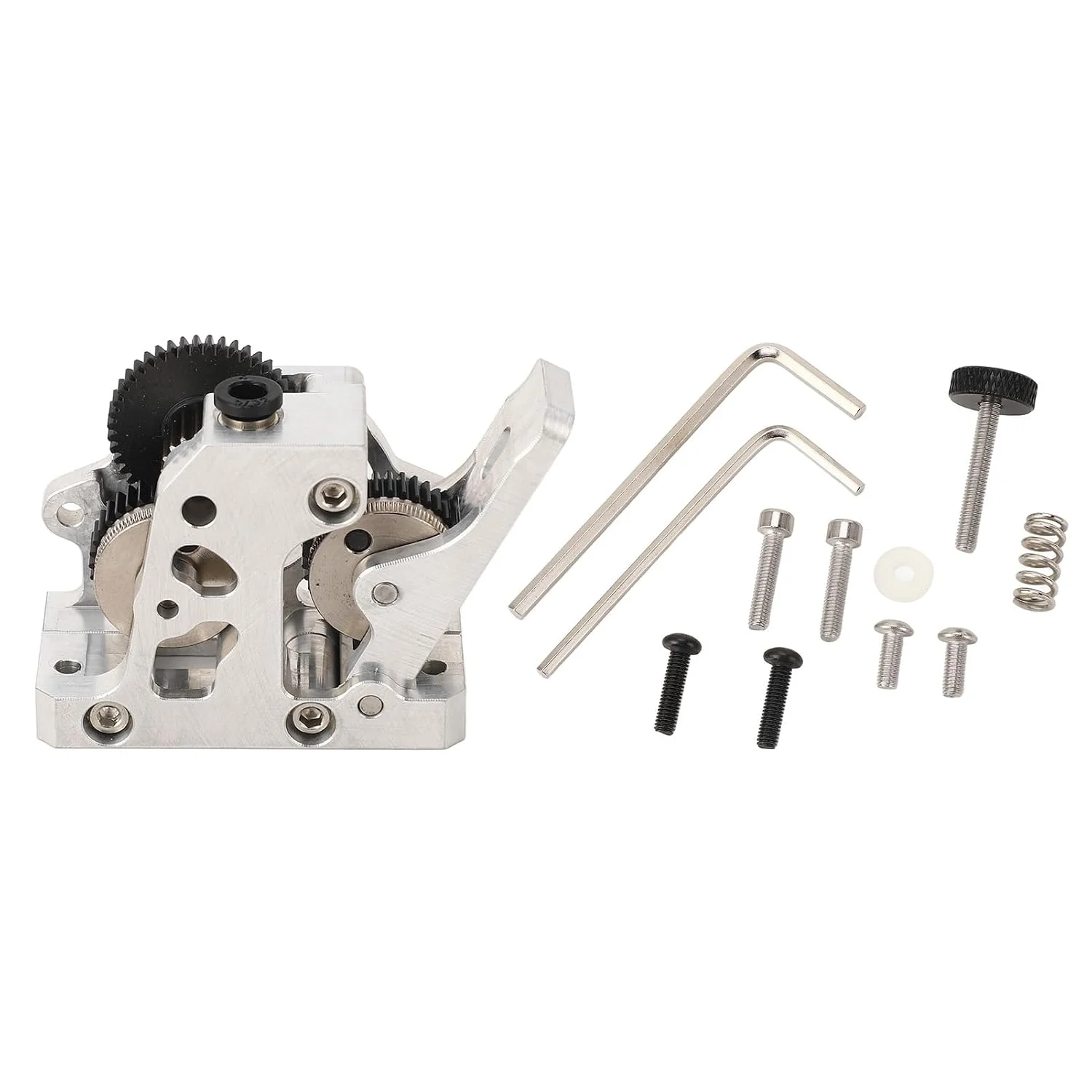 اکسترودر دنده ای فولادی سخت کاری شده چاپگر سه بعدی، قطعات جایگزین اکسترودر با عملکرد بالا CR10 CR10S Ender 2 3 5 (نقره ای)