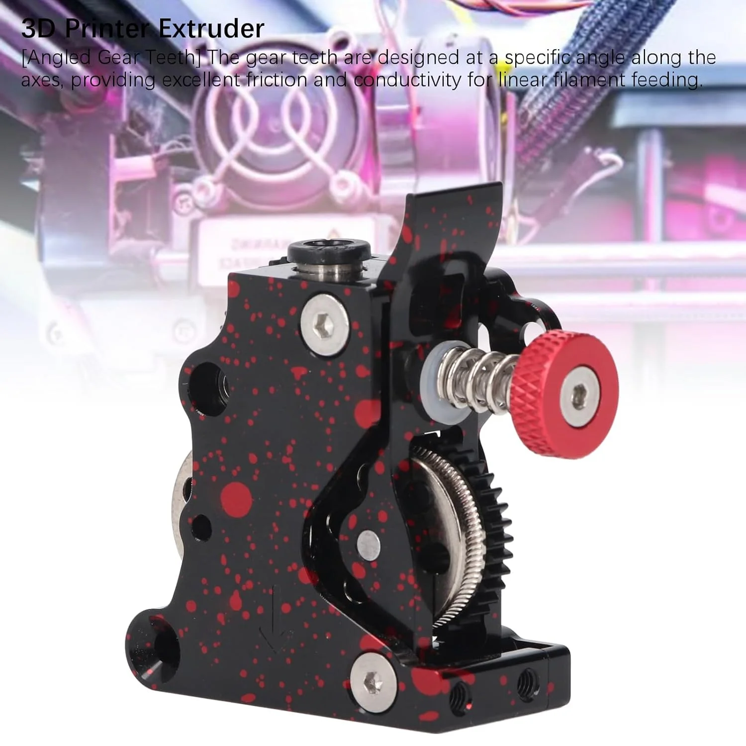 اکسترودر دنده ای با دنده کاهنده فولادی سخت شده برای پرینتر سه بعدی PLA ABS PETG TPU PP PC نایلون PEEK PEI