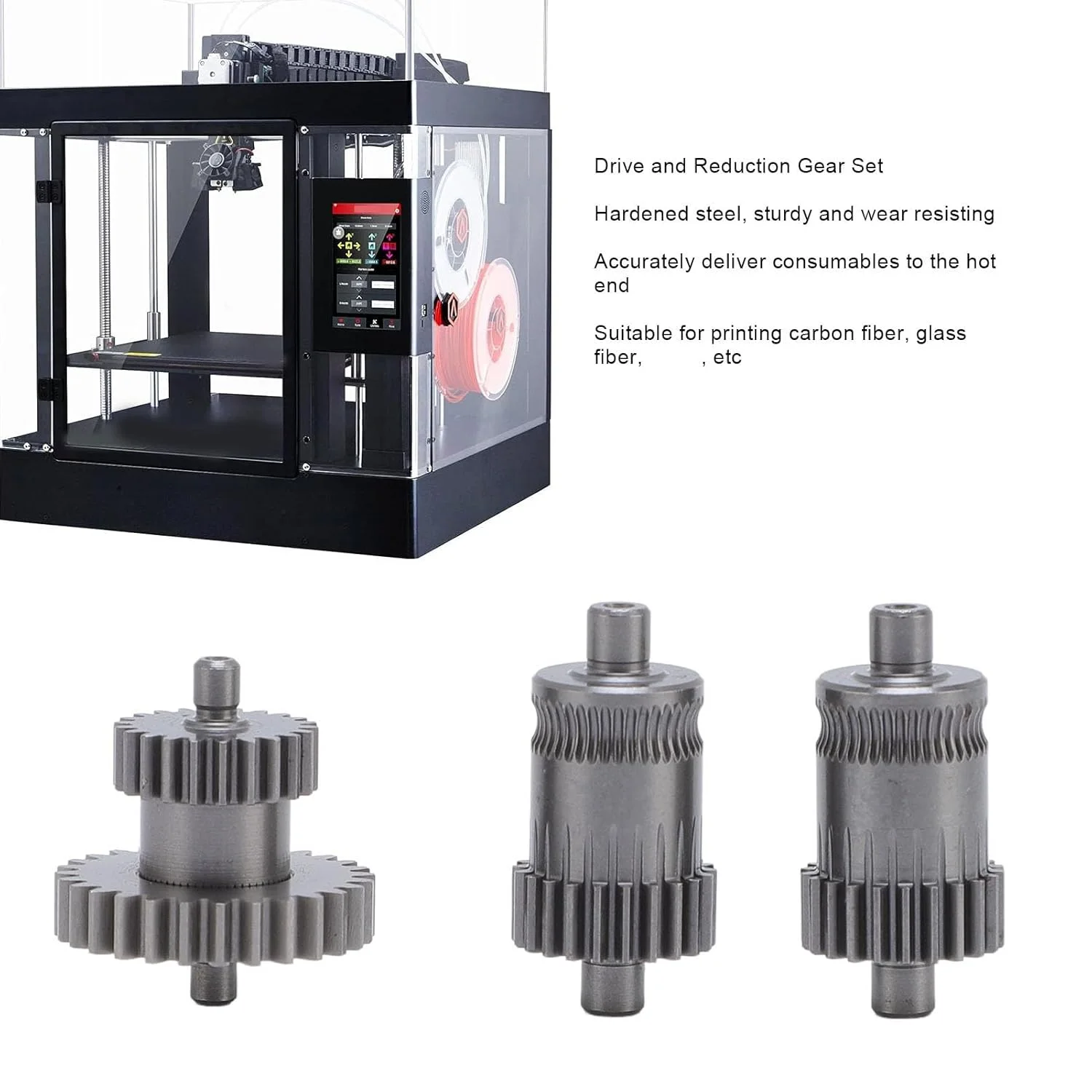 کیت چرخ دنده اکسترودر تمام فلزی، چرخ دنده های فولادی سخت شده برای پرینتر سه بعدی سری Pro2 Pro3 E2 برای چاپ مواد مهندسی