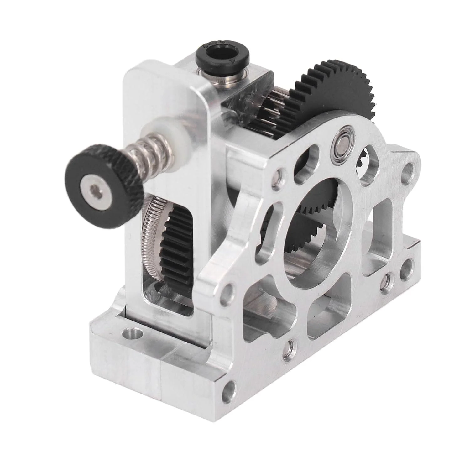 اکسترودر دنده ای، اکسترودر چاپگر سه بعدی فولاد سخت شده پردازش CNC مقاوم در برابر سایش نصب آسان برای Ender 3 برای CR 10 (نقره ای)