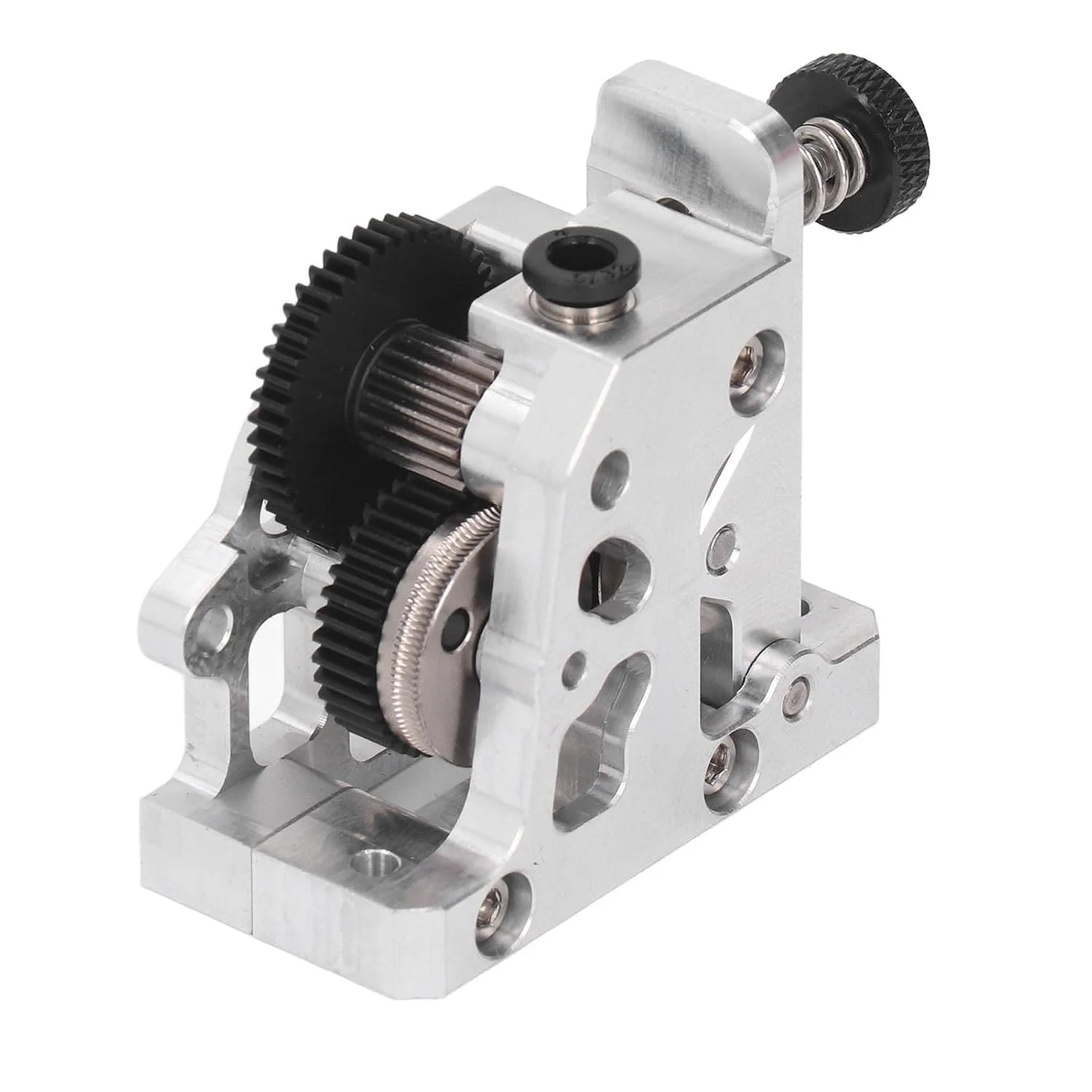 اکسترودر دنده ای، اکسترودر چاپگر سه بعدی فولاد سخت شده پردازش CNC مقاوم در برابر سایش نصب آسان برای Ender 3 برای CR 10 (نقره ای)