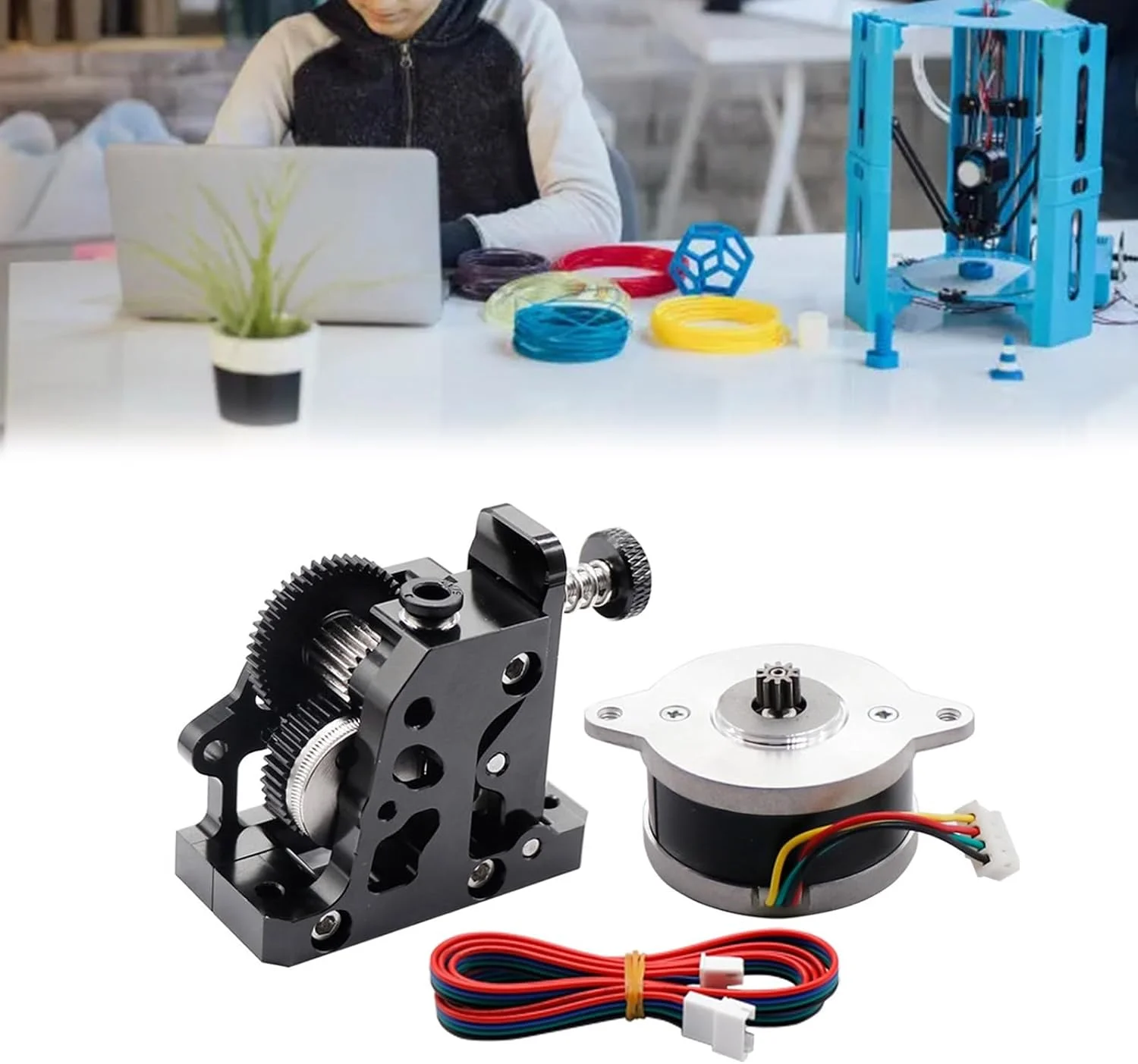 اکسترودر فلزی پرینتر کیت اکسترودر HGX-LITE دنده دوبل فولاد سخت شده با موتور برای پرینترهای CR10 Ender3 تغذیه دقیق فیلامنت اکسترودر فلزی پرینتر کیت اکسترودر HGX-LITE دنده دوبل فولاد سخت شده با موتور برای پرینترهای CR10 Ender3 تغذیه دقیق فیلامنت