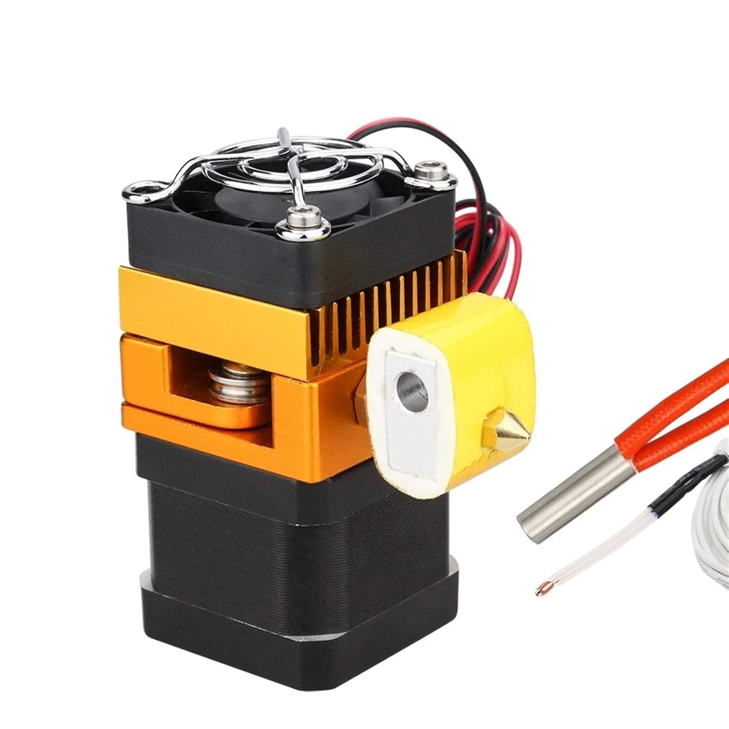 مناسب برای اکسترودر MK8، نازل 0.4 میلی‌متری J-Head Hotend، کیت قطعات پرینتر سه بعدی با جعبه، گلوگاه موتور، قطعه آلومینیومی، مناسب برای فیلامنت 1.75 میلی‌متری