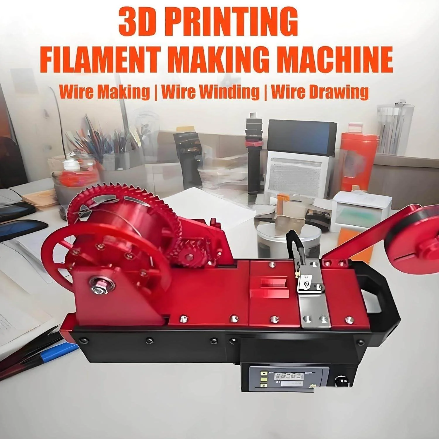 اکسترودر پرینتر سه بعدی، دستگاه تولید کننده فیلامنت رومیزی، فیلامنت پلاستیکی پولترود شده، بازیافت بطری های پلاستیکی پت بازیافتی برای خانواده ها، سازندگان DIY، استودیوهای کوچک - قرمز اکسترودر پرینتر سه بعدی، دستگاه تولید کننده فیلامنت رومیزی، فیلامنت پلاستیکی پولترود شده، بازیافت بطری های پلاستیکی پت بازیافتی برای خانواده ها، سازندگان DIY، استودیوهای کوچک - قرمز