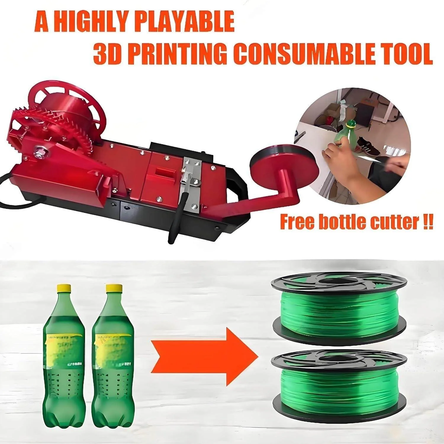 دستگاه تولید فیلامنت اکسترودر پرینتر سه بعدی، دستگاه تولید فیلامنت رومیزی، اکسترودر پرینتر سه بعدی، اکسترودر فیلامنت از بطری های پلاستیکی بازیافتی PET، مناسب برای خانواده ها، سازندگان DIY، استودیوهای کوچک C