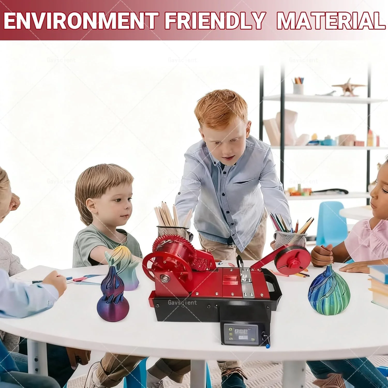 دستگاه اکسترودر پرینتر سه بعدی با نمایشگر دیجیتال، تنظیم دما و سرعت، دستگاه تولید فیلامنت رومیزی برای خانواده ها و استودیوهای کوچک - سبز