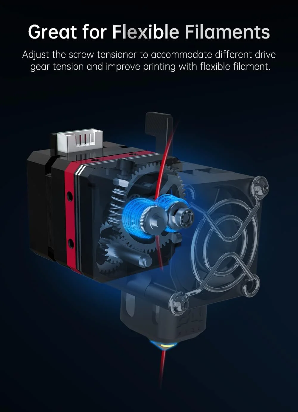 اکسترودر دوال گیر ارتقا یافته BIQU H2 V2S، اکسترودر مستقیم پرینتر سه بعدی 1.75 میلی متری، روان و بدون گرفتگی، مناسب برای اکثر پرینترهای سه بعدی FDM