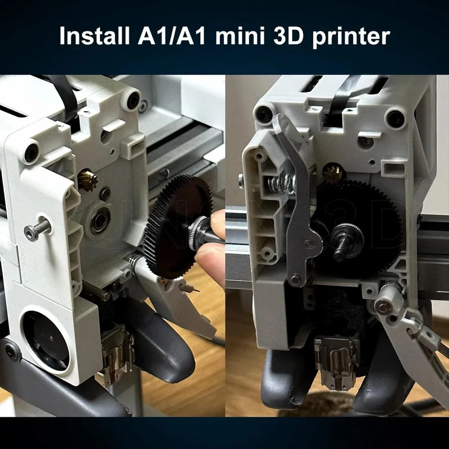 مجموعه چرخ دنده اکسترودر فلزی پرینتر سه بعدی، انتقال فیلامنت را در پرینت سه بعدی بهبود می بخشد، سازگار با فیلامنت های ABS و PETG