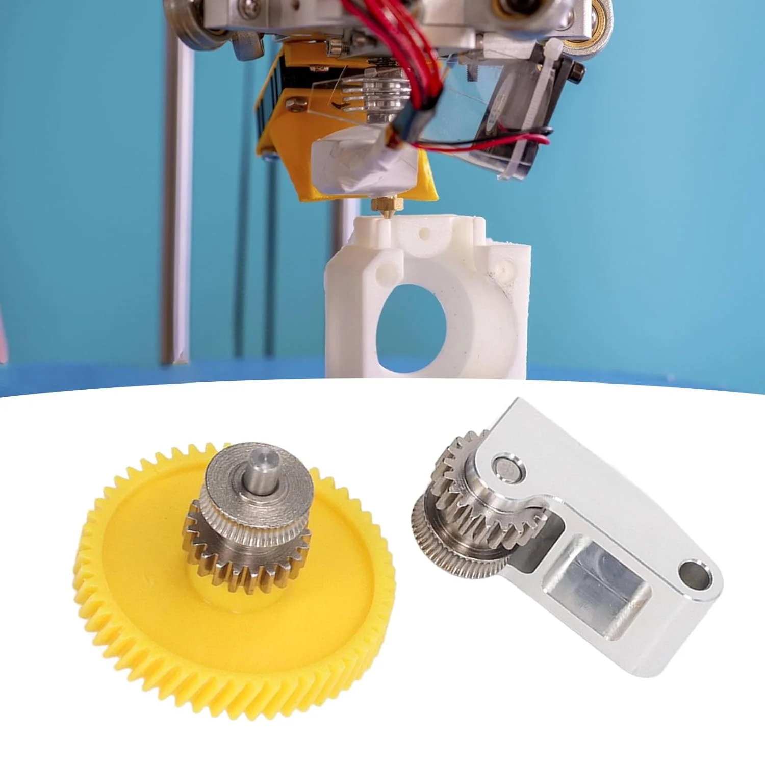 چرخ دنده اکسترودر، قطعه چرخ دنده اکسترودر اندازه استاندارد آلیاژ آلومینیوم با کاربرد گسترده فولاد سخت شده برای پرینتر سه بعدی