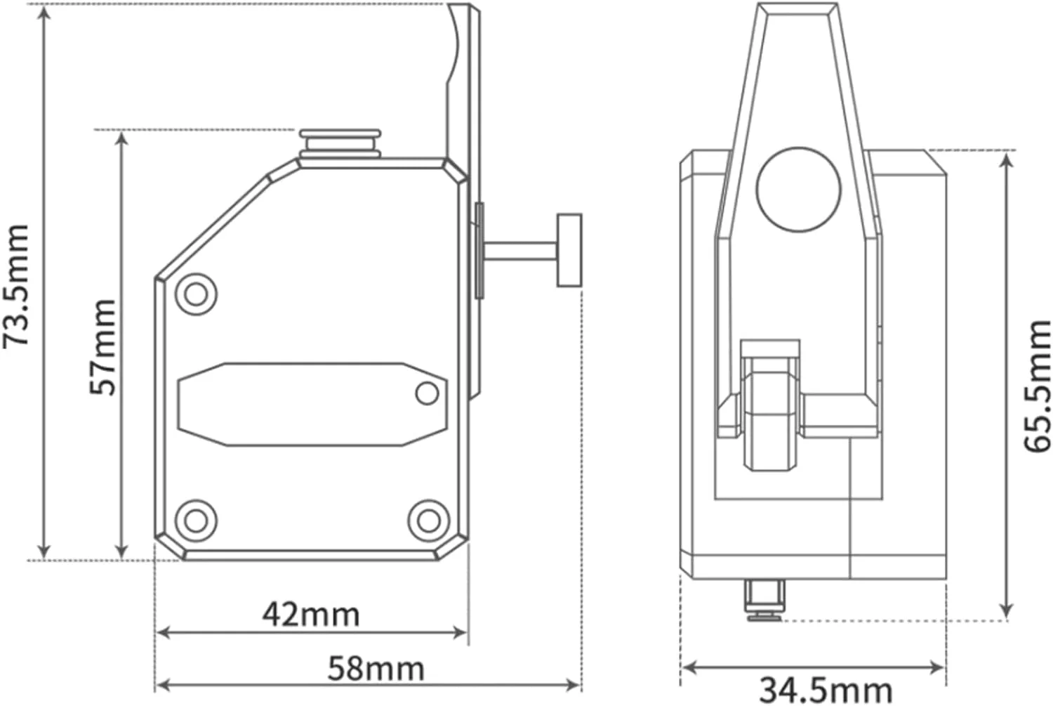 اکسترودر و کیت براکت پرینتر سه بعدی، اکسترودر کاهنده دوگانه دنده ای 1.75 میلی متری