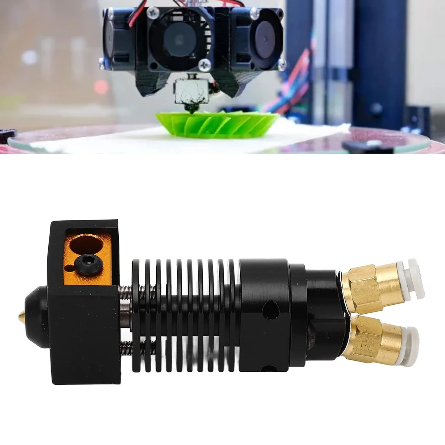 اکسترودر دنده دوبل Respicefinem، مجموعه هات اند تغذیه دو سوراخه، اکستروژن پرینتر سه بعدی آلیاژ آلومینیوم دنده دوبل برای جایگزینی هد اکسترودر پرینتر سه بعدی