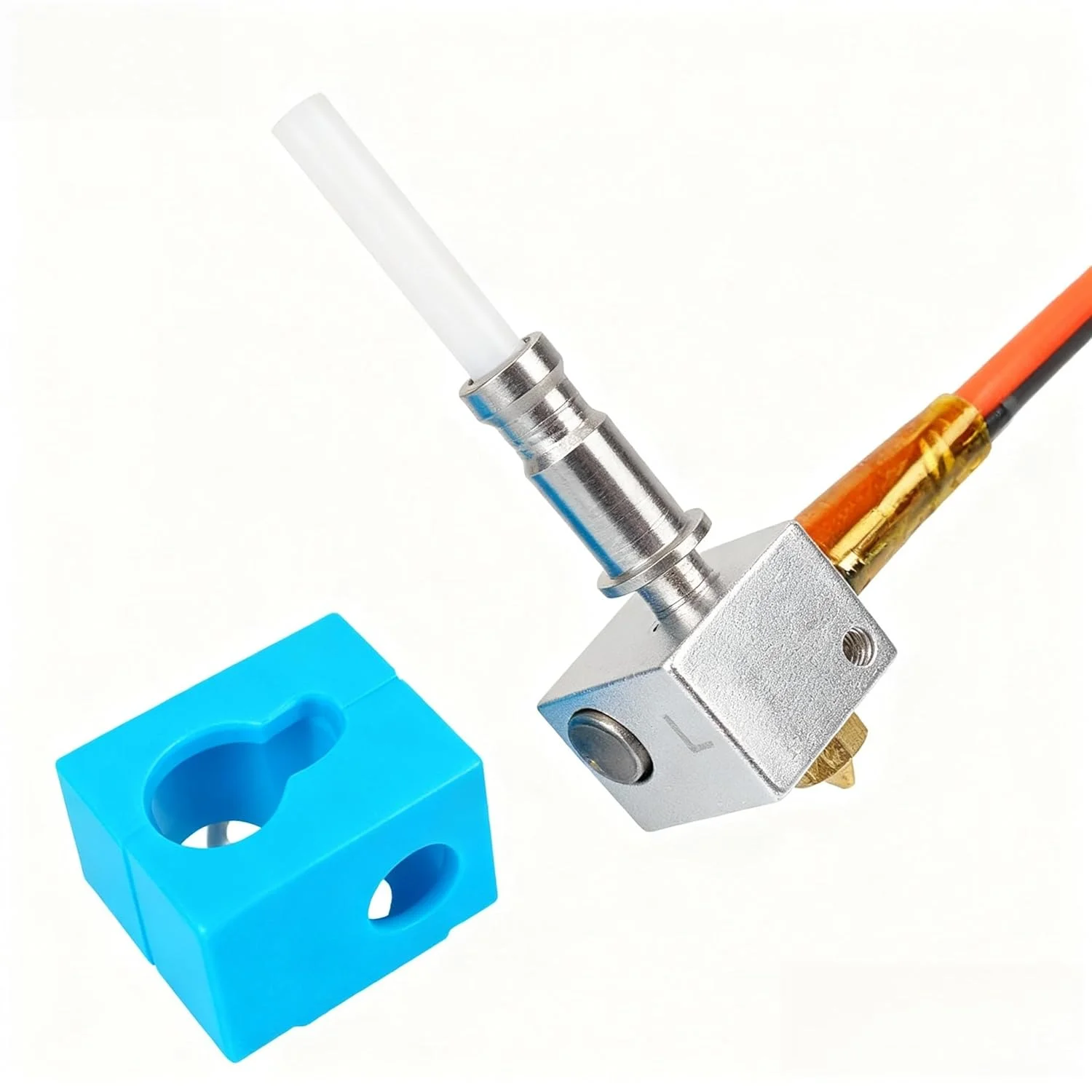 اکسترودر هات‌اند برای Anycubic Kobra با نازل 0.4 میلی‌متری، المنت سرامیکی 24 ولت 40 وات، بلوک حرارتی هد پرینت، میله حرارتی، ترمیستور، کیت اکسترودر آستین سیلیکونی