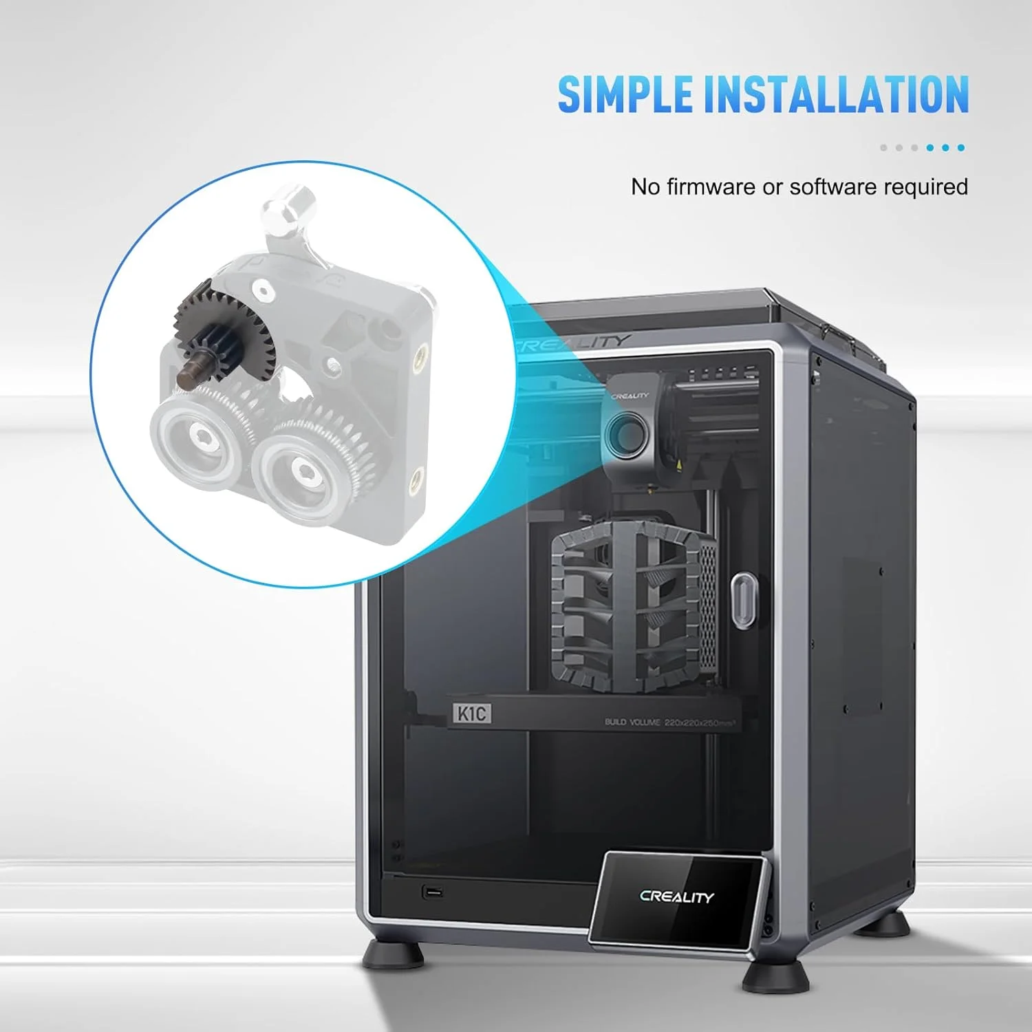 دو عدد چرخ دنده کاهنده تمام فلزی اکسترودر CX-K1، برای چرخ دنده کاهنده درایوهای اکسترودر سری Creality K1 - قطعات جایگزین دقیق برای ماشین های قالب گیری سه بعدی K1/K1C/K1Max