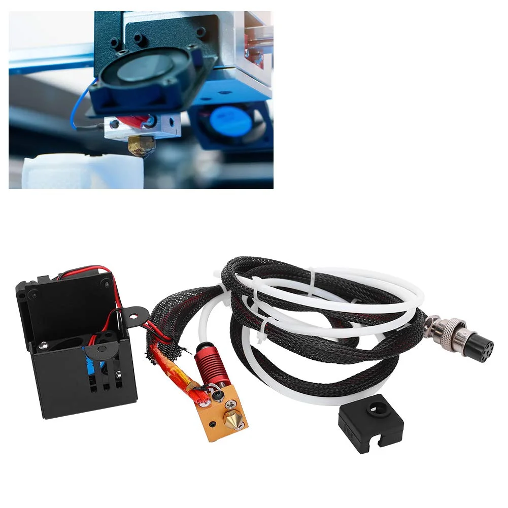 کیت کامل نازل اکسترودر، لوازم جانبی بادوام پرینتر سه بعدی، جایگزین ارتقاء یافته برای CR10 10S Pro S4 S5 DIY، ساخته شده از فولاد ضد زنگ، برنج و آلومینیوم