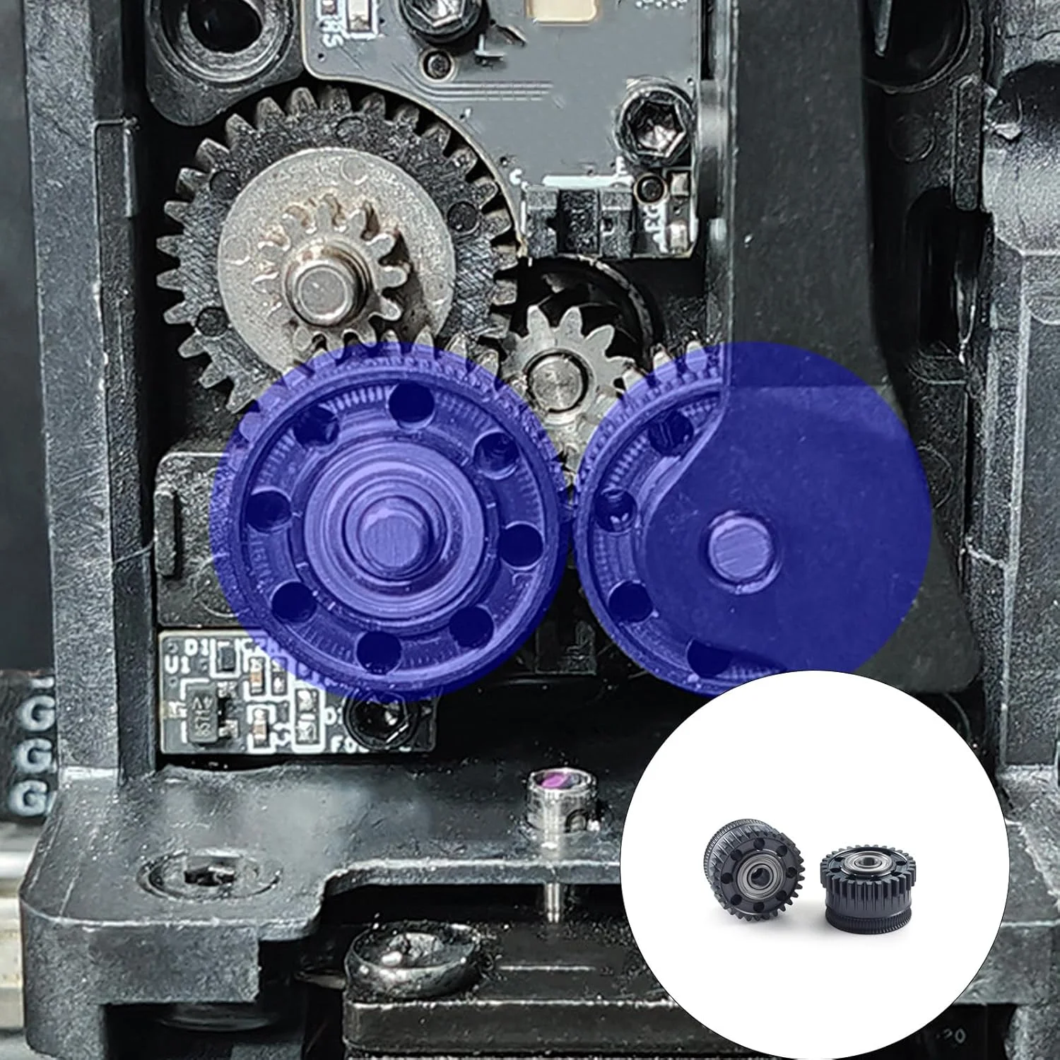 چرخ دنده های اکسترودر دقیق برای پرینترها، سطح پوشش داده شده DLC، سایش و پارگی فیلامنت را کاهش می دهد