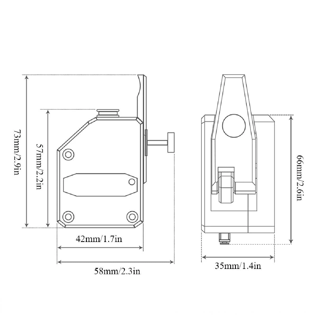 اکسترودر دوگانه چپ دست + راست دست، اکسترودر برای پرینتر سه بعدی DIY