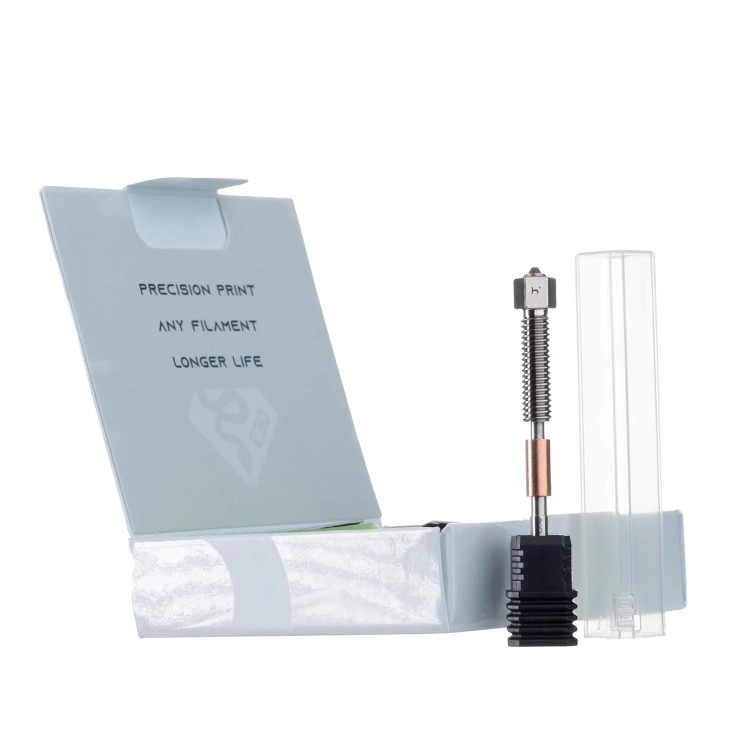 نازل های Diamondback - سازگار با Creality Unicorn K1 - نازل های پرینتر سه بعدی با نوک الماس جامد پلی کریستالی، اکستروژن بهبود یافته، مناسب برای انواع فیلامنت، عمر طولانی، مقاوم در برابر سایش، ساخت آمریکا (0.4 میلی متر)