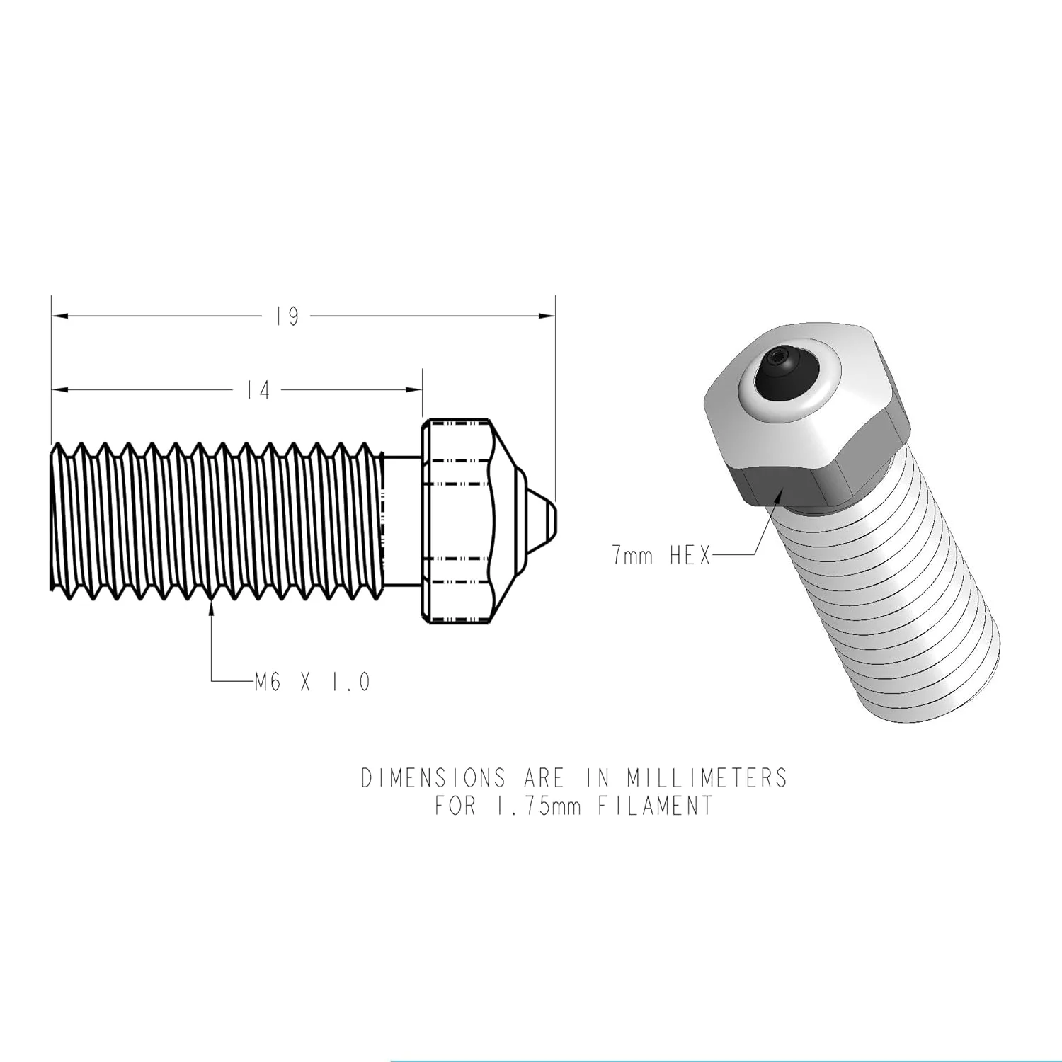 نازل‌های Diamondback – سازگار با Qidi Q1 Pro، XMax3، XPlus3 – نازل‌های پرینتر سه بعدی با نوک الماس جامد پلی کریستالی، اکستروژن بهبود یافته، مناسب برای هر نوع فیلامنت، عمر طولانی، مقاوم در برابر سایش، ساخت ایالات متحده آمریکا (0.4 میلی‌متر)