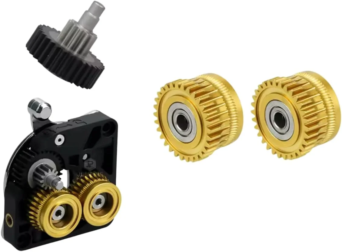 چرخ دنده اکسترودر جایگزین برای Creality K1C، چرخ دنده فلزی اکسترودر K1C، کیت ارتقاء چرخ دنده دو بلبرینگ فولادی سخت شده DLC طلایی + چرخ دنده کاهنده برای Creality K1، K1 Max، K1C چرخ دنده اکسترودر جایگزین برای Creality K1C، چرخ دنده فلزی اکسترودر K1C، کیت ارتقاء چرخ دنده دو بلبرینگ فولادی سخت شده DLC طلایی + چرخ دنده کاهنده برای Creality K1، K1 Max، K1C