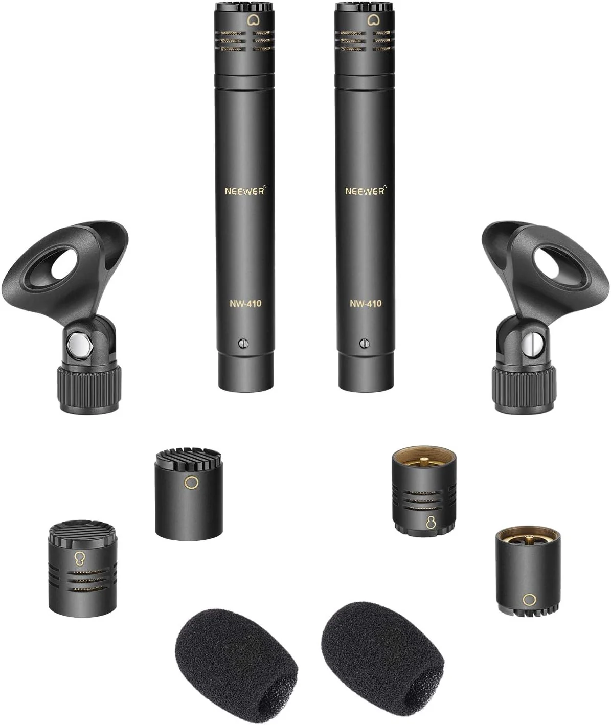 میکروفون کاندنسر قلمی NEEWER مدل 2-Pack به همراه کپسول های قابل تعویض Omni Cardioid و Super Cardioid، فوم بادگیر، گیره میکروفون و کیف حمل برای سازهای بادی چوبی آکوستیک میکروفون کاندنسر قلمی NEEWER مدل 2-Pack به همراه کپسول های قابل تعویض Omni Cardioid و Super Cardioid، فوم بادگیر، گیره میکروفون و کیف حمل برای سازهای بادی چوبی آکوستیک