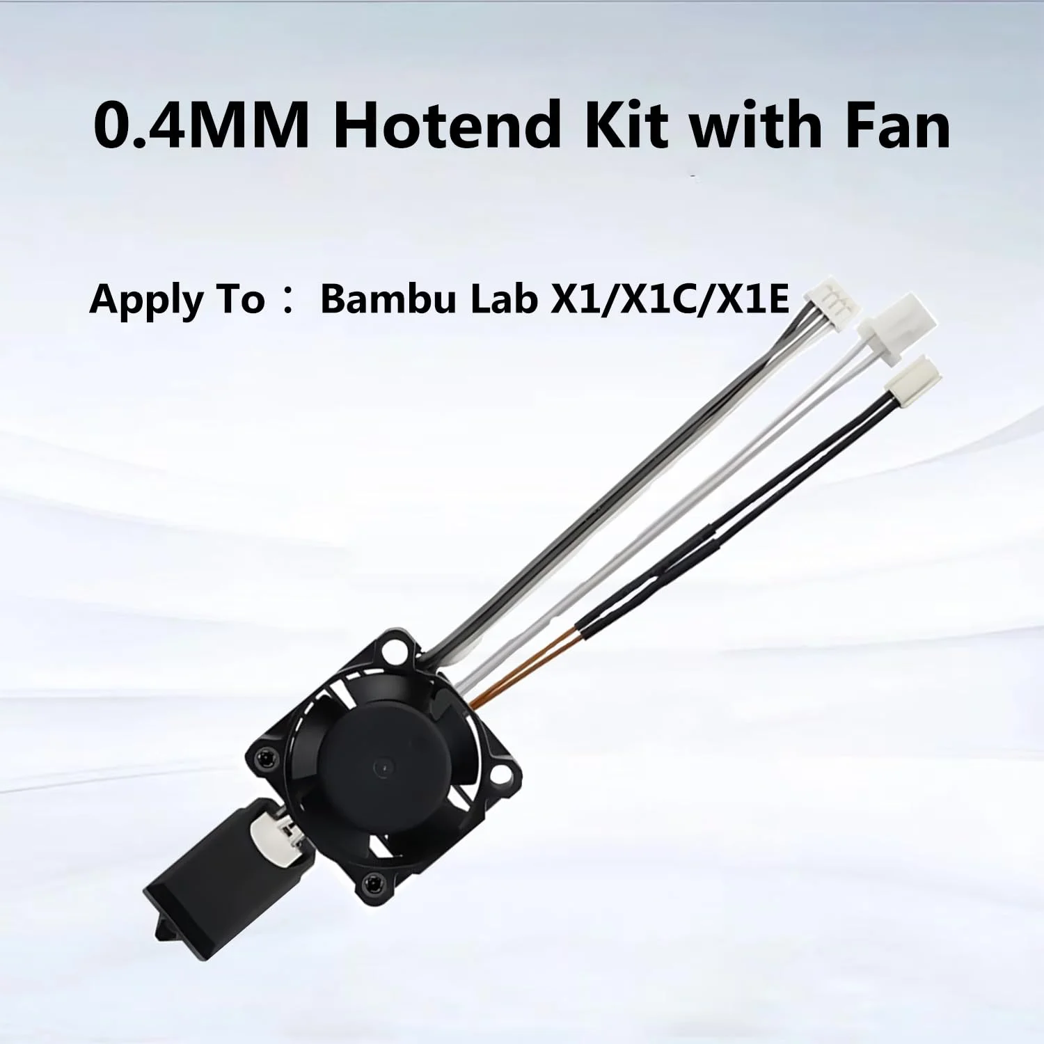 هات‌اند کامل X1/X1C/X1E با فن، نازل فولادی سخت‌کاری شده 0.4 میلی‌متری، کیت سر چاپ اکسترودر سرامیکی پرینتر سه بعدی با کارتریج گرمکن، ترمیستور، بلوک گرمکن و جوراب سیلیکونی، پشتیبانی از چاپ با سرعت بالا