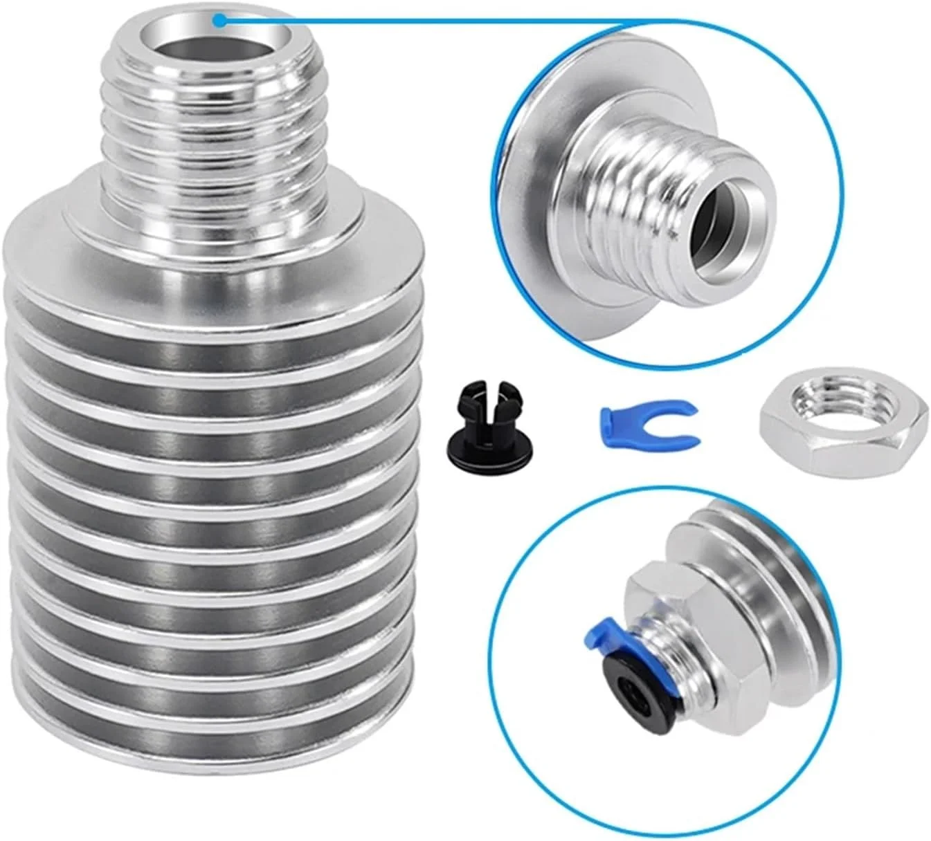 نازل داغ V6 J-Head سازگار با فیلامنت مستقیم 1.75 میلی‌متری MK3/MK3S، هیت سینک تمام فلزی با قابلیت انتقال حرارت از راه دور، مناسب برای اکسترودر تایتان (اندازه: 2 عدد)