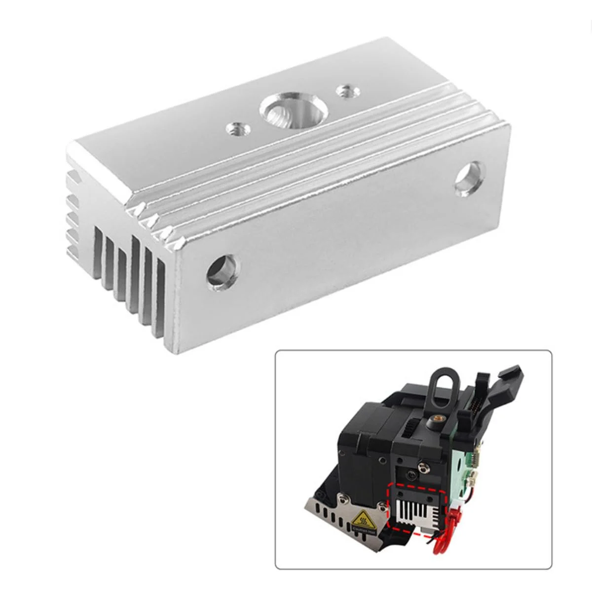 هیت سینک آلومینیومی CHPOWER برای اکسترودر Sprite، لوازم جانبی پرینتر سه بعدی، بلوک خنک کننده سریع مناسب برای CR-10 Smart Sermon V1/ Sermoon V1/ Pro/Ender-3 S1/ Pro/Plus