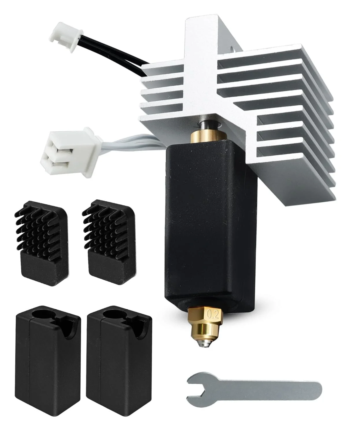 کیت هات‌اند سرامیکی 0.2 میلی‌متری مناسب برای پرینتر سه بعدی Elegoo Centauri Carbon/Centauri، نازل فولادی سخت‌کاری شده برنجی، هات‌اند اکسترودر، المنت حرارتی، هد چاپ جایگزین