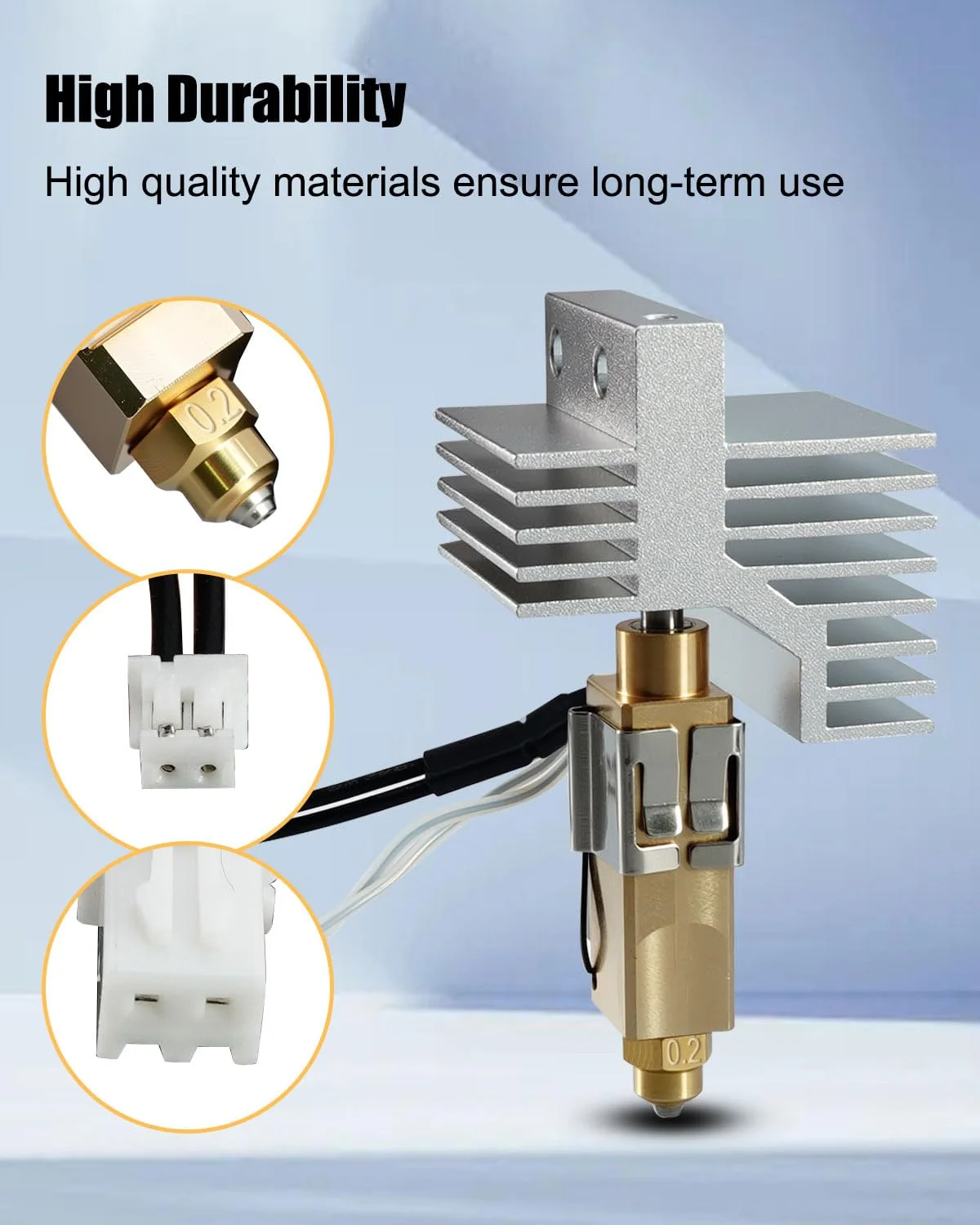 کیت هات‌اند سرامیکی 0.2 میلی‌متری مناسب برای پرینتر سه بعدی Elegoo Centauri Carbon/Centauri، نازل فولادی سخت‌کاری شده برنجی، هات‌اند اکسترودر، المنت حرارتی، هد چاپ جایگزین