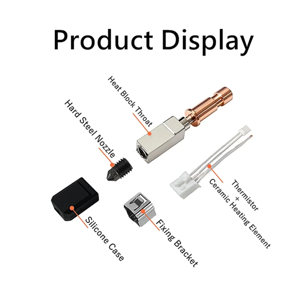 هات‌اند سرامیکی 0.4 میلی‌متری برای کیت هات‌اند Kobra S1، هد چاپ، بلوک هیت سینک، کارتریج گرمایشی، ترمیستور